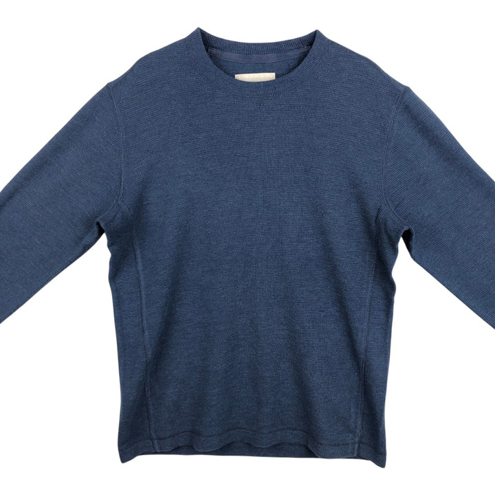 Eddie Bauer Thermal T-Shirt, Waffle, Men's Size M cotton blue type Vintage Second Hand