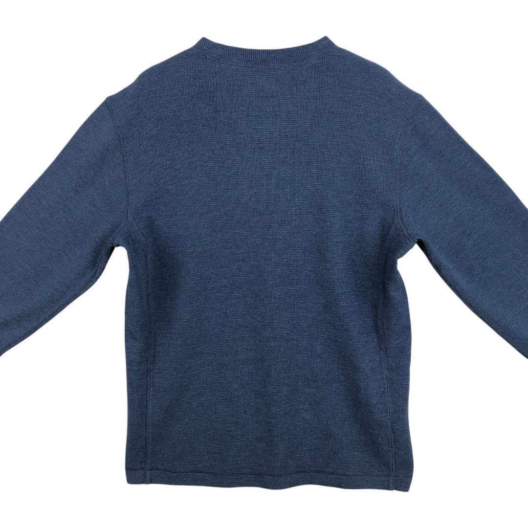 Eddie Bauer Thermal T-Shirt, Waffle, Men's Size M cotton blue type Vintage Second Hand