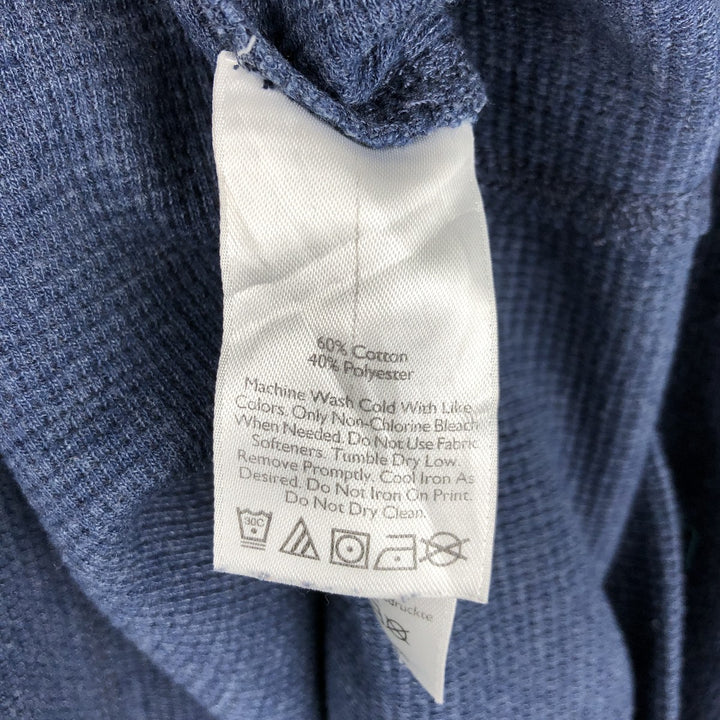 Eddie Bauer Thermal T-Shirt, Waffle, Men's Size M cotton blue type Vintage Second Hand