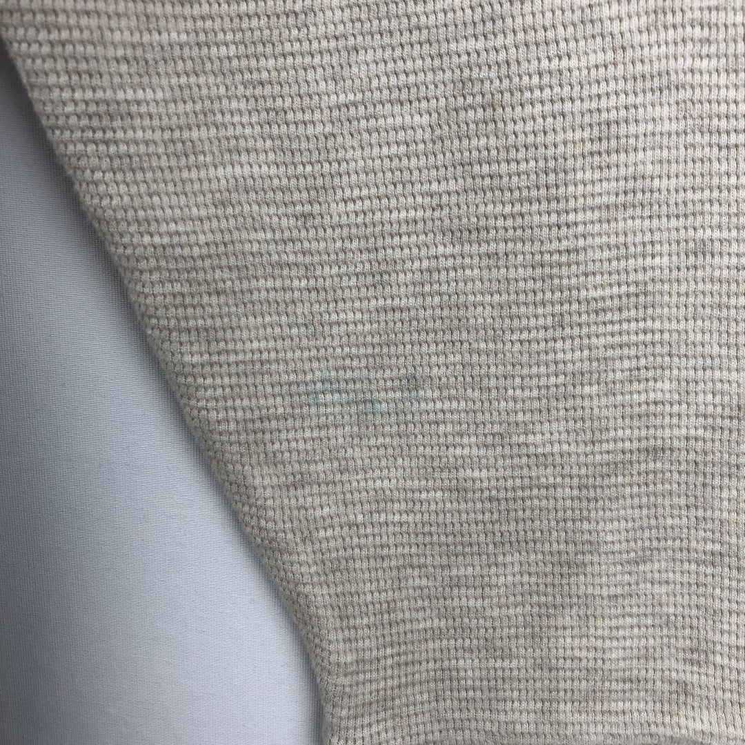 Eddie Bauer Thermal Ron T-shirt, Waffle, Men's L size cotton Beige type Vintage Second Hand