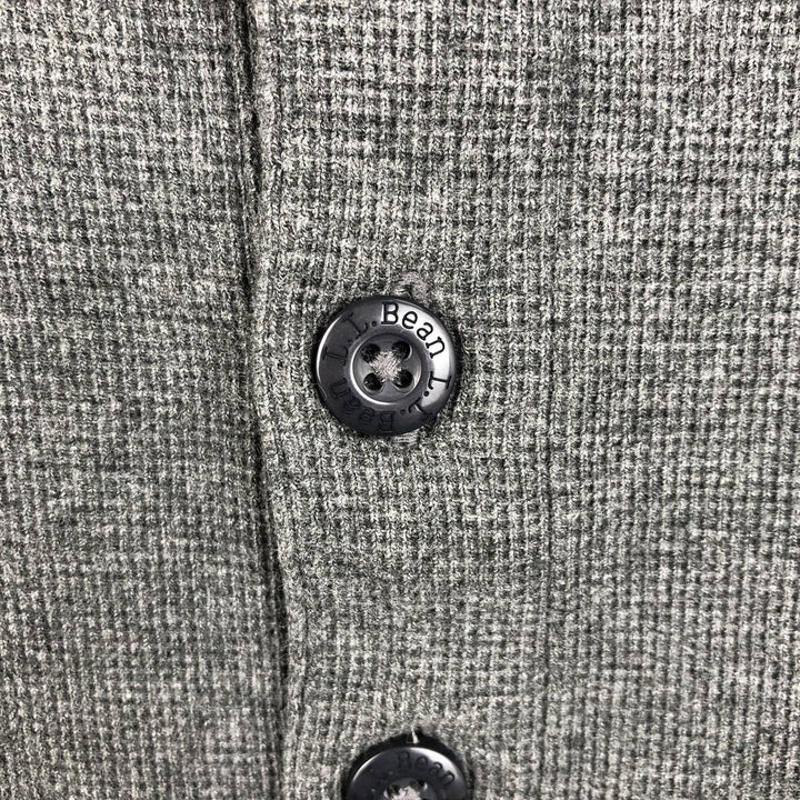 LLBean Men's Thermal Long Sleeve T-Shirt, Waffle, Size XL cotton Charcoal Vintage Second Hand