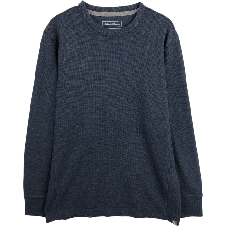 Eddie Bauer Thermal T-Shirt, Waffle, Men's Size M cotton navy blue type Vintage Second Hand
