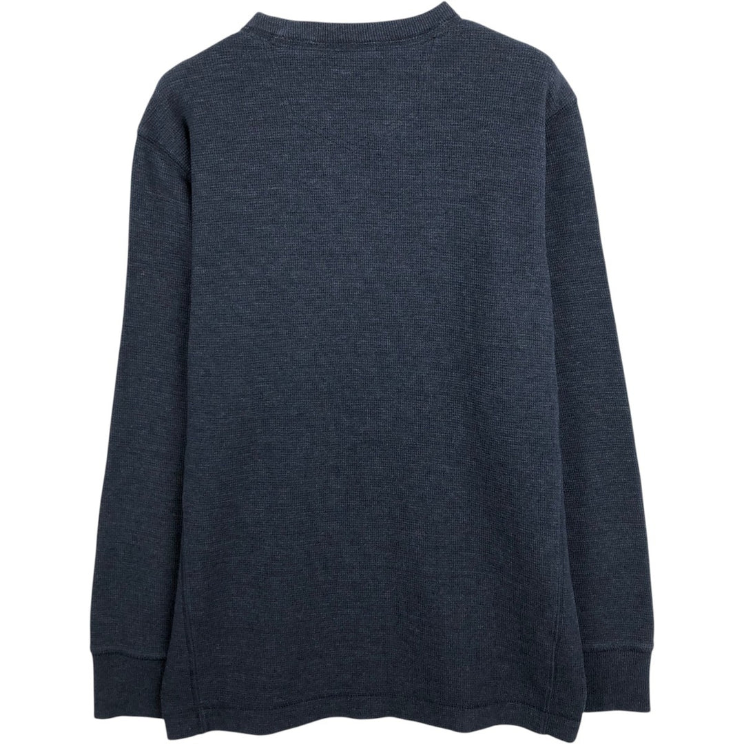 Eddie Bauer Thermal T-Shirt, Waffle, Men's Size M cotton navy blue type Vintage Second Hand