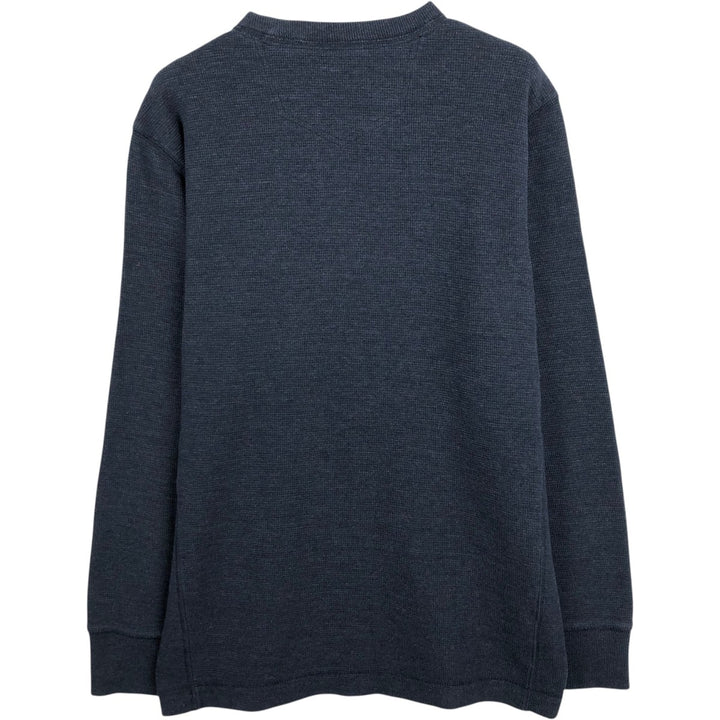 Eddie Bauer Thermal T-Shirt, Waffle, Men's Size M cotton navy blue type Vintage Second Hand