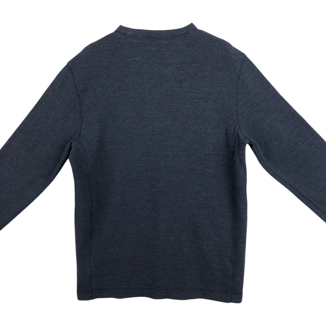 Eddie Bauer Thermal T-Shirt, Waffle, Men's Size M cotton navy blue type Vintage Second Hand
