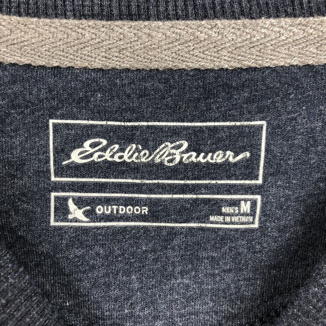 Eddie Bauer Thermal T-Shirt, Waffle, Men's Size M cotton navy blue type Vintage Second Hand