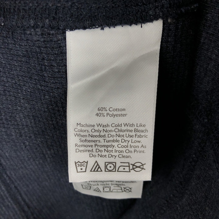 Eddie Bauer Thermal T-Shirt, Waffle, Men's Size M cotton navy blue type Vintage Second Hand