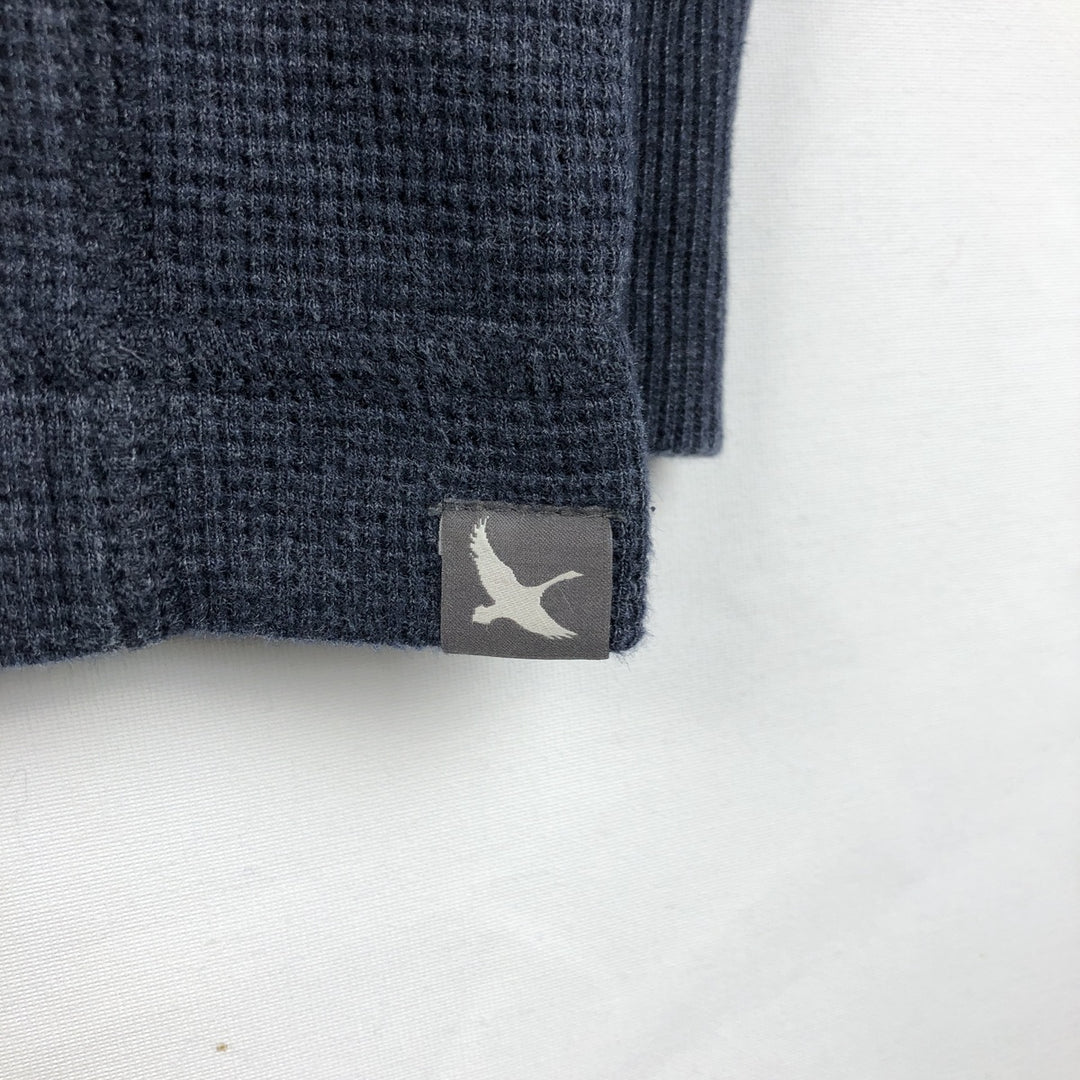 Eddie Bauer Thermal T-Shirt, Waffle, Men's Size M cotton navy blue type Vintage Second Hand