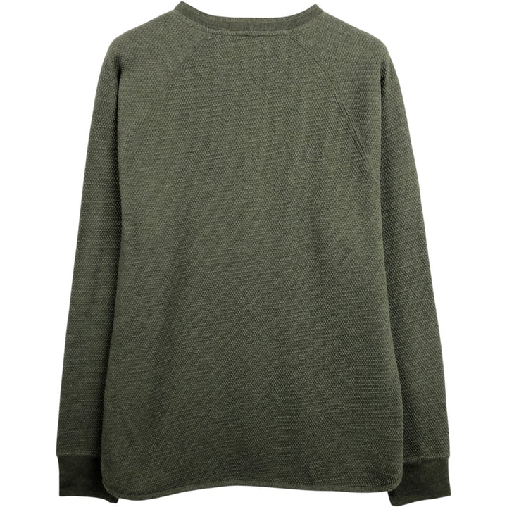 Banana Republic Henley Neck Long T-Shirt, Men's Size L cotton Khaki type Vintage Second Hand