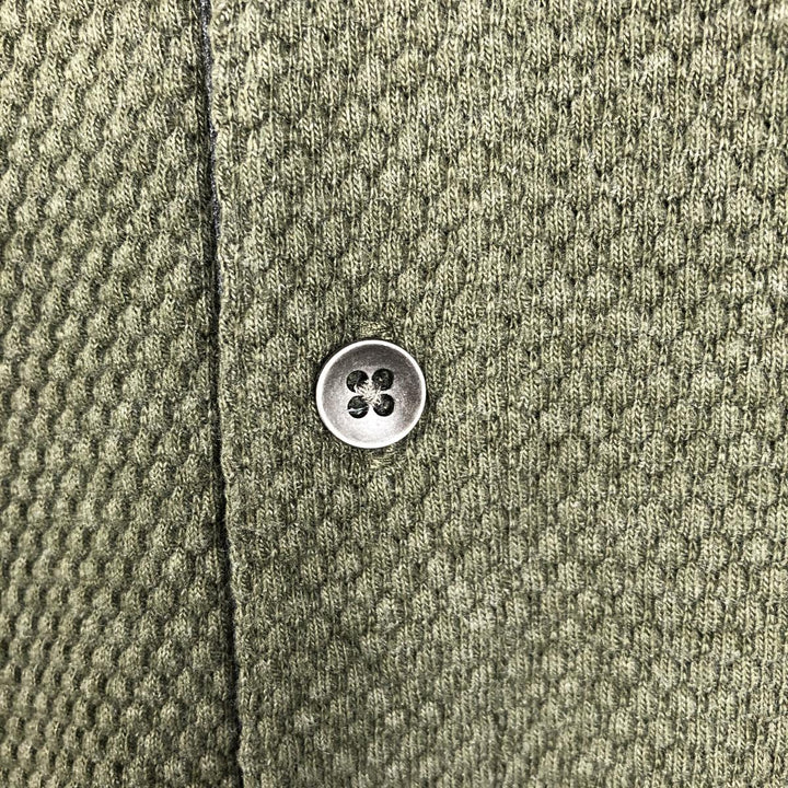 Banana Republic Henley Neck Long T-Shirt, Men's Size L cotton Khaki type Vintage Second Hand