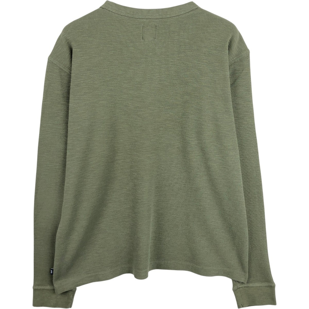 GAP Thermallon T-shirt, Honeycomb, Men's L size cotton Khaki type Vintage Second Hand