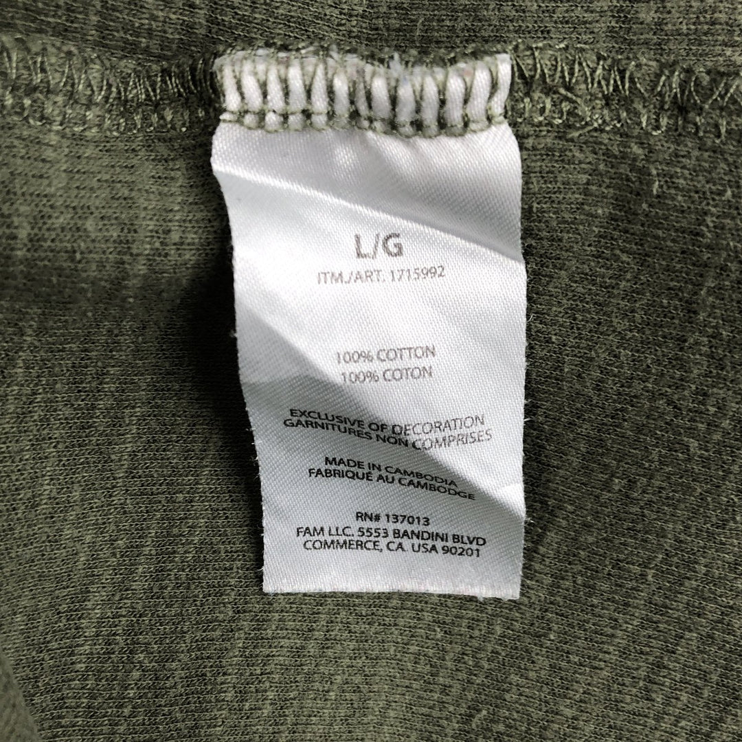 GAP Thermallon T-shirt, Honeycomb, Men's L size cotton Khaki type Vintage Second Hand