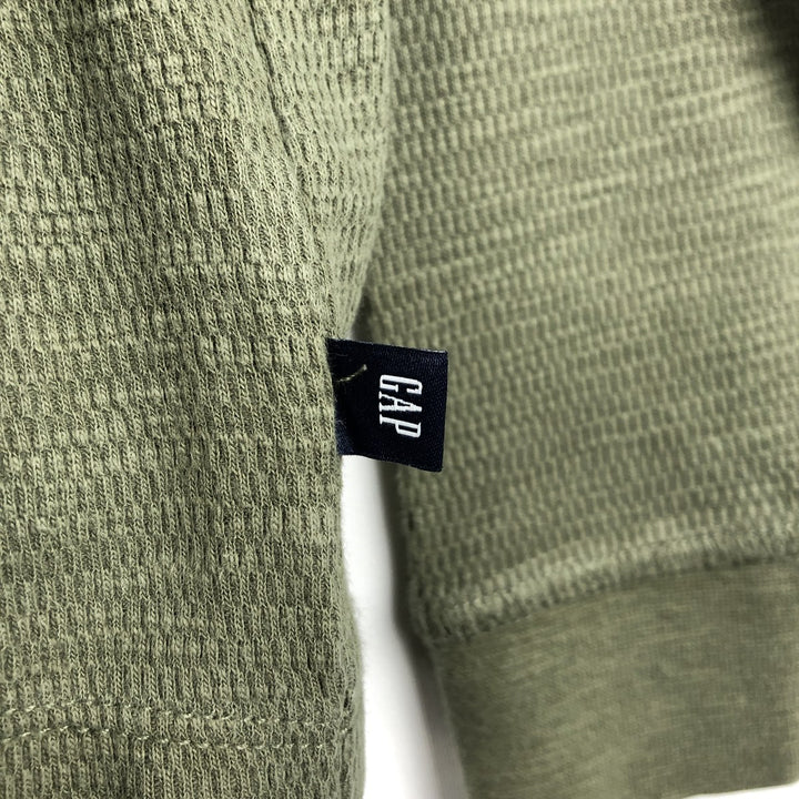 GAP Thermallon T-shirt, Honeycomb, Men's L size cotton Khaki type Vintage Second Hand