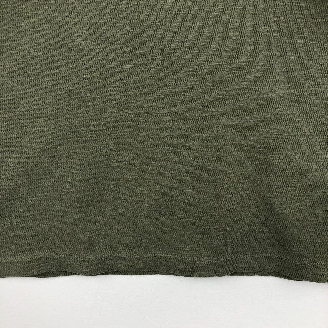 GAP Thermallon T-shirt, Honeycomb, Men's L size cotton Khaki type Vintage Second Hand