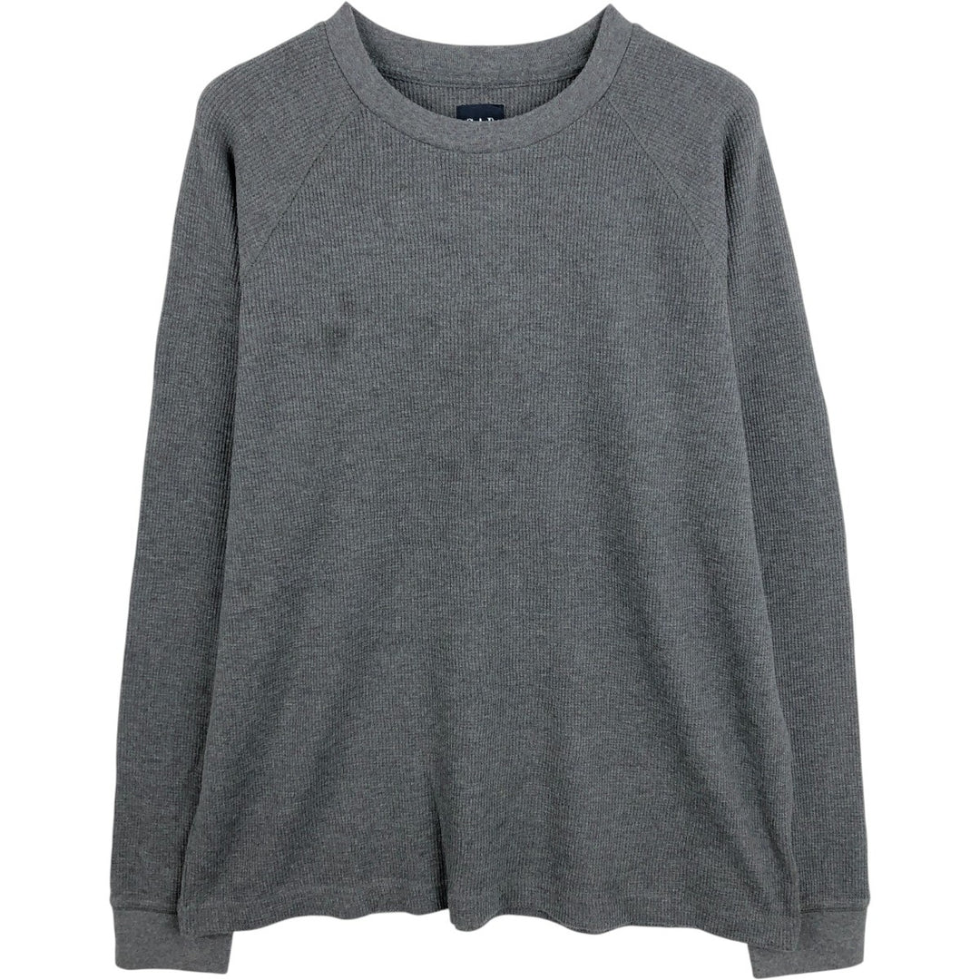 GAP Thermal Long T-Shirt, Men's Size M cotton gray type Vintage Second Hand