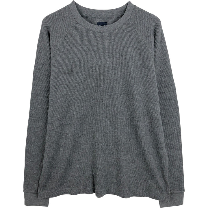 GAP Thermal Long T-Shirt, Men's Size M cotton gray type Vintage Second Hand