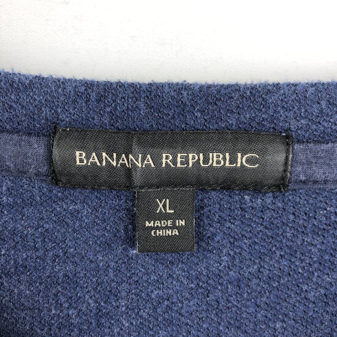 Banana Republic Thermal Long T-Shirt, Men's XL cotton navy blue type Vintage Second Hand