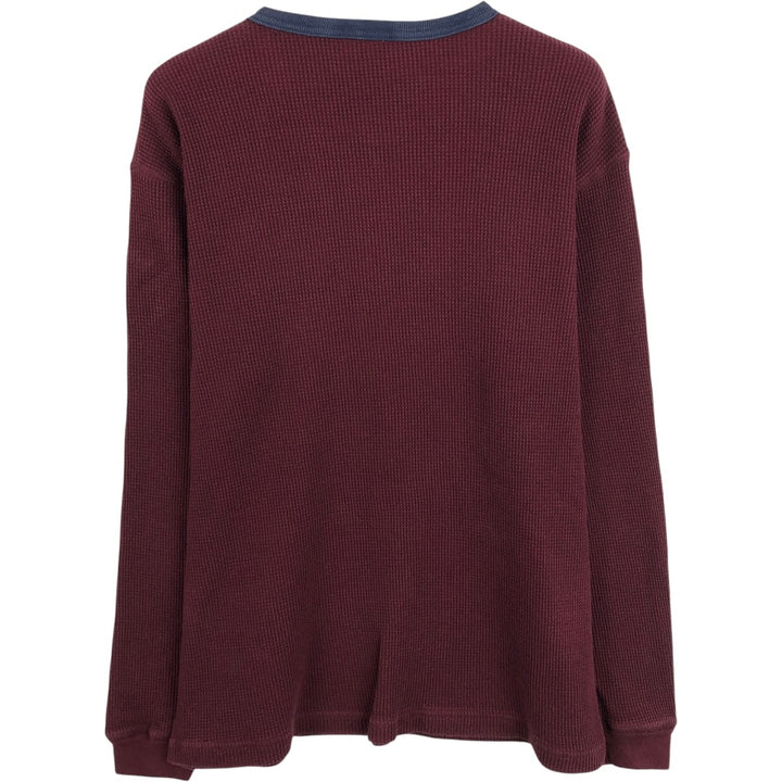 GAP Thermal Long T-Shirt, Men's Size S cotton red type reddish brown Vintage Second Hand