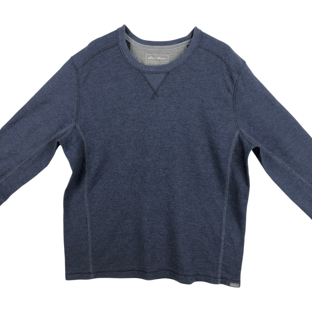 Eddie Bauer Thermal T-Shirt, Waffle, Men's XL cotton blue type Vintage Second Hand