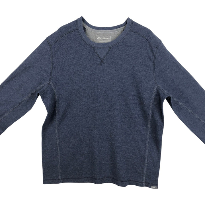 Eddie Bauer Thermal T-Shirt, Waffle, Men's XL cotton blue type Vintage Second Hand
