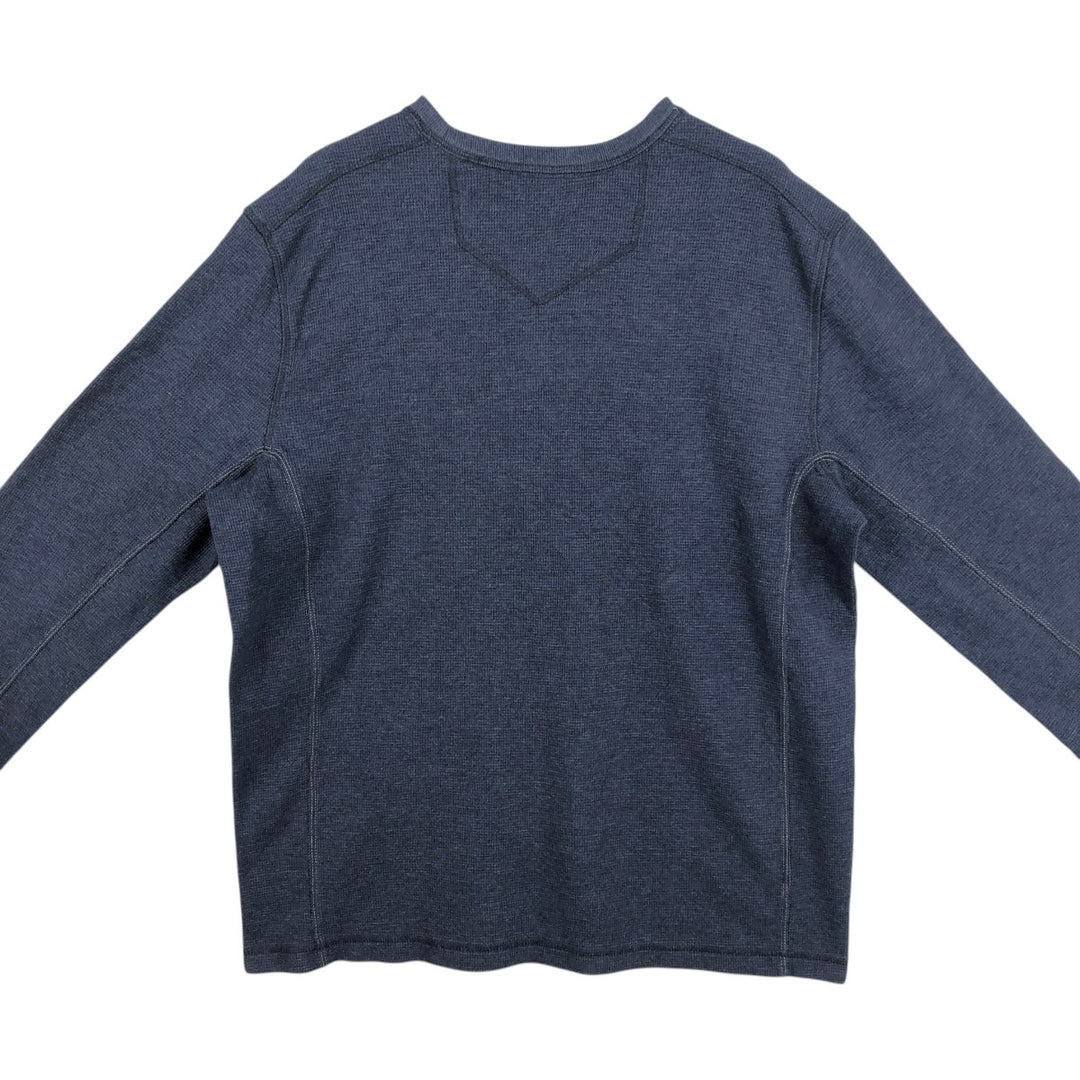 Eddie Bauer Thermal T-Shirt, Waffle, Men's XL cotton blue type Vintage Second Hand