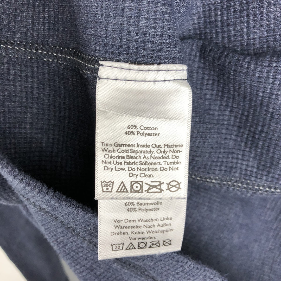 Eddie Bauer Thermal T-Shirt, Waffle, Men's XL cotton blue type Vintage Second Hand