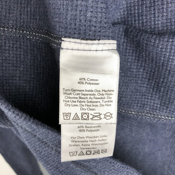 Eddie Bauer Thermal T-Shirt, Waffle, Men's XL cotton blue type Vintage Second Hand
