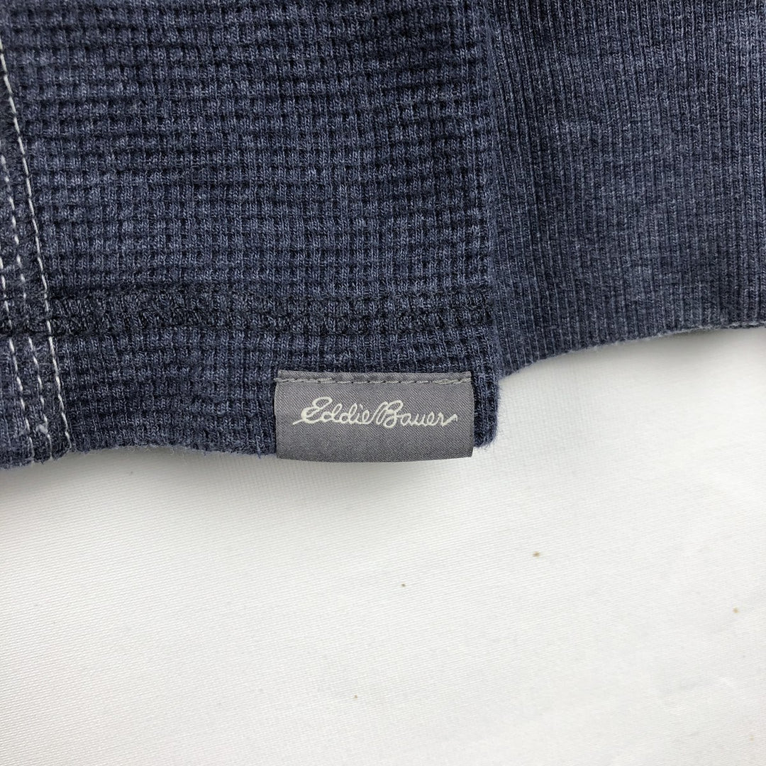Eddie Bauer Thermal T-Shirt, Waffle, Men's XL cotton blue type Vintage Second Hand