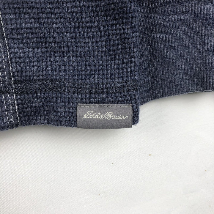 Eddie Bauer Thermal T-Shirt, Waffle, Men's XL cotton blue type Vintage Second Hand