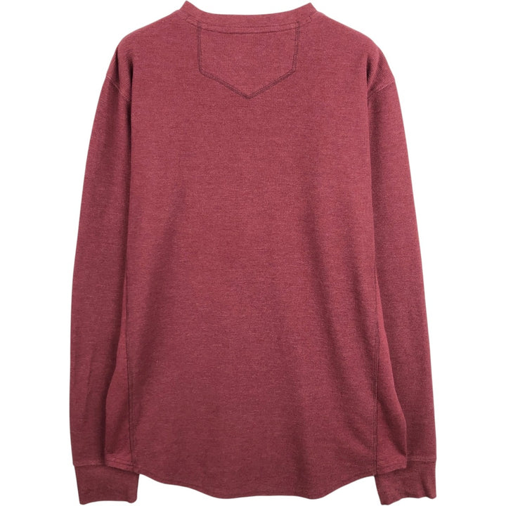 Eddie Bauer Thermal Long-Sleeve T-Shirt, Men's Size L (approx.) cotton red type reddish brown Vintage Second Hand