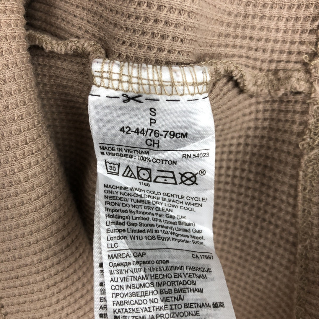 GAP Thermal Long T-Shirt, Men's Size S cotton Beige type Vintage Second Hand