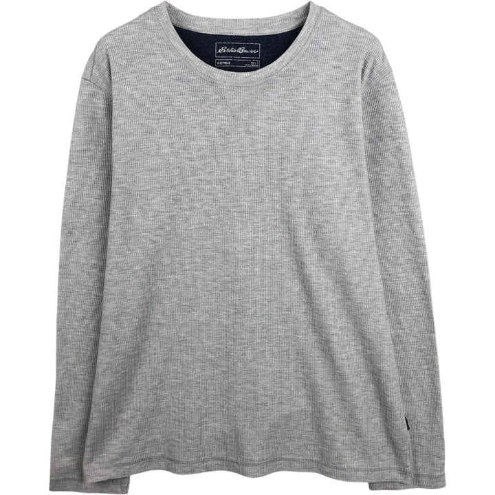 Eddie Bauer SLEEPWEAR Thermal Long-Sleeve T-Shirt, Men's Size L (approx.) polyester white type Vintage Second Hand