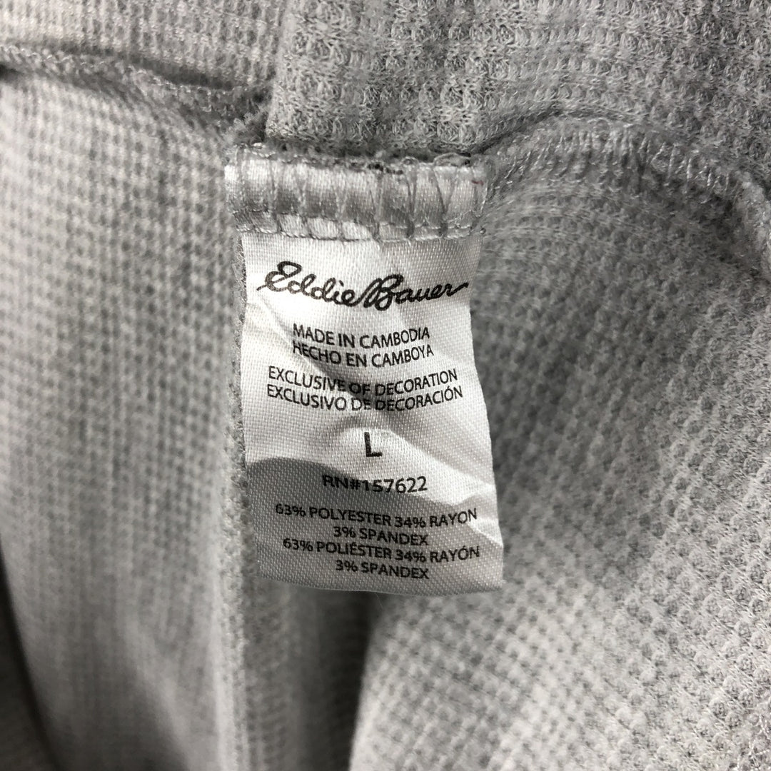 Eddie Bauer SLEEPWEAR Thermal Long-Sleeve T-Shirt, Men's Size L (approx.) polyester white type Vintage Second Hand