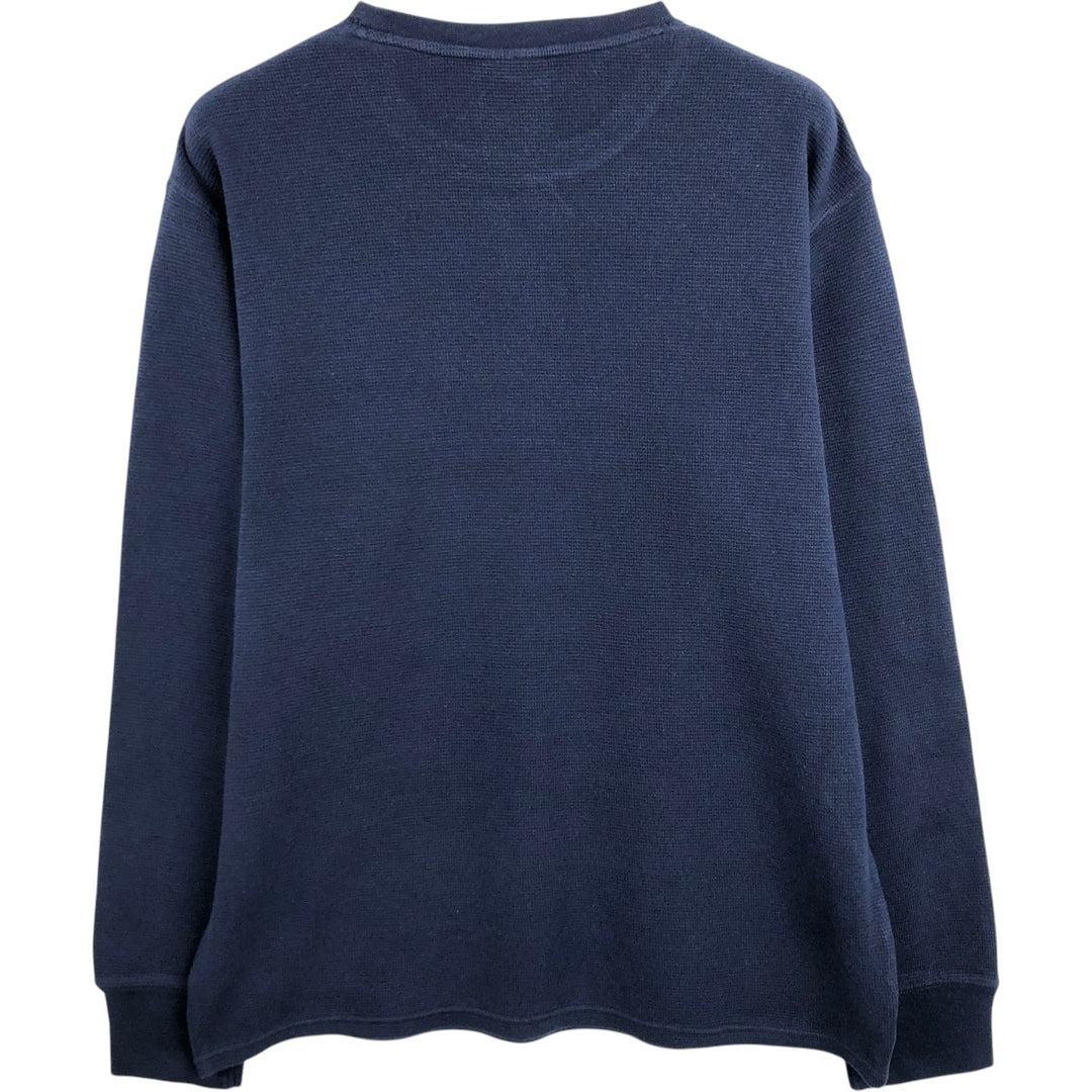 Ralph Lauren POLO RALPH LAUREN SLEEPWEAR Thermal Long T-shirt Waffle Men's L size cotton navy blue type Vintage Second Hand