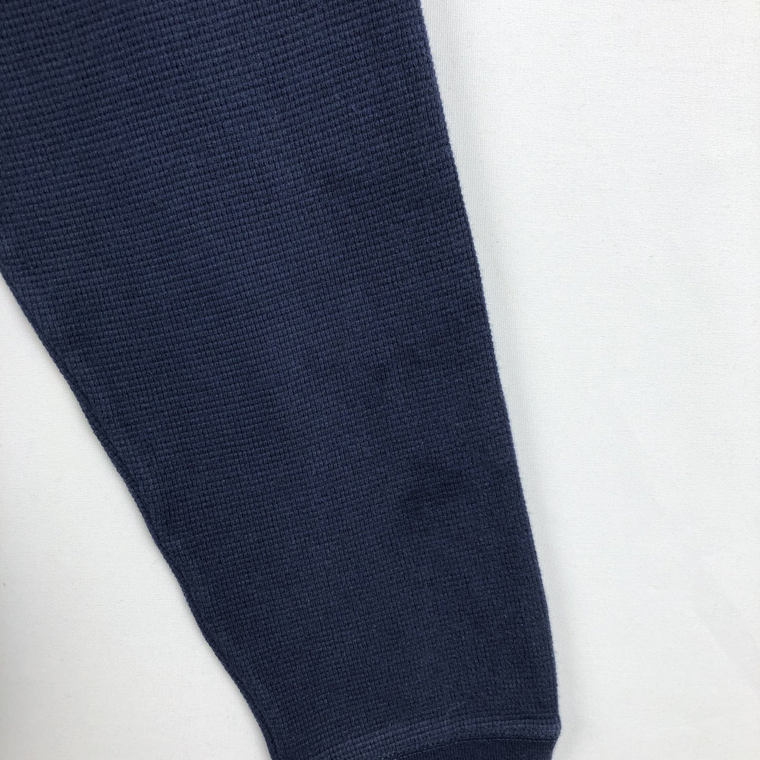 Ralph Lauren POLO RALPH LAUREN SLEEPWEAR Thermal Long T-shirt Waffle Men's L size cotton navy blue type Vintage Second Hand