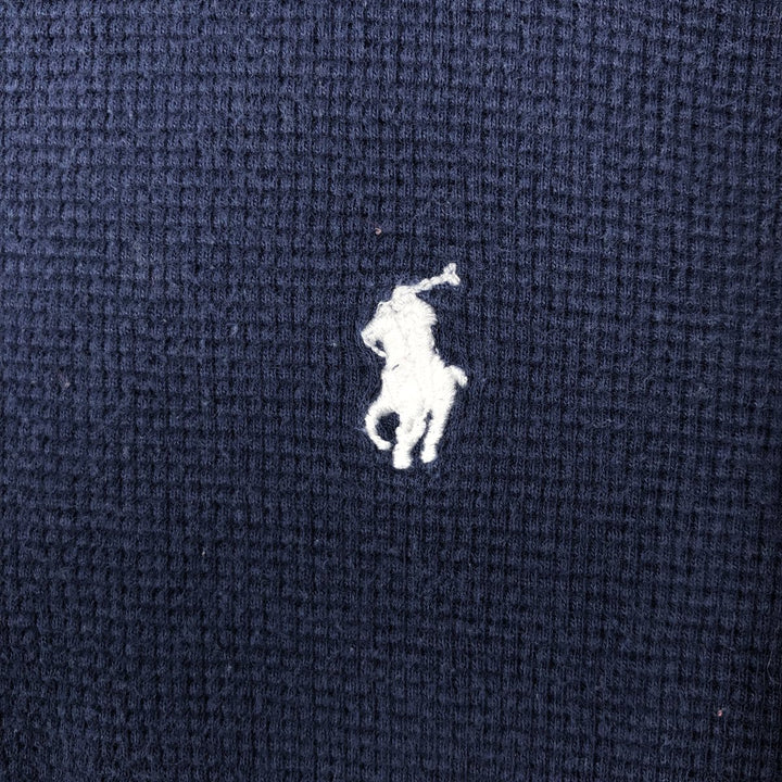 Ralph Lauren POLO RALPH LAUREN SLEEPWEAR Thermal Long T-shirt Waffle Men's XL cotton navy blue type Vintage Second Hand