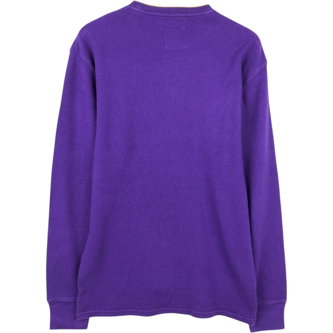 Ralph Lauren POLO RALPH LAUREN Thermal Long T-shirt Waffle Men's M size cotton purple type Vintage Second Hand
