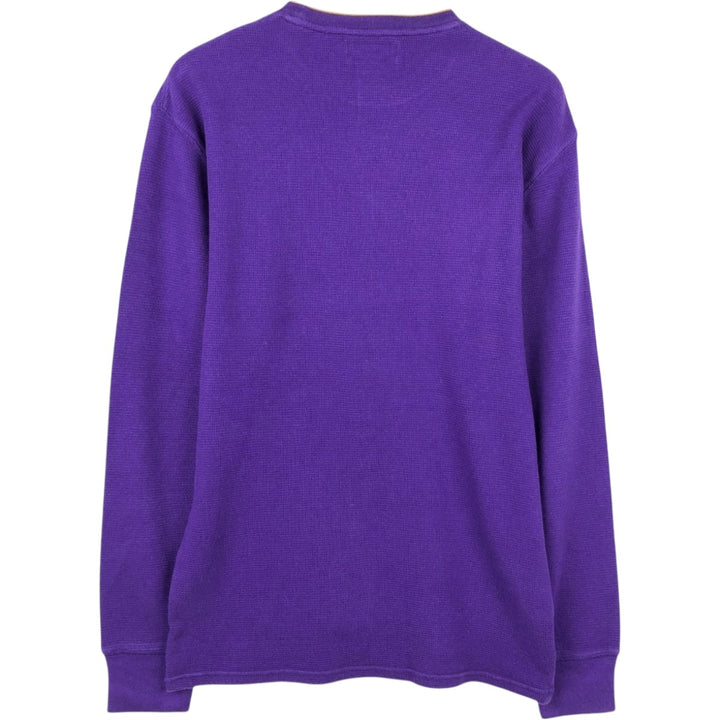 Ralph Lauren POLO RALPH LAUREN Thermal Long T-shirt Waffle Men's M size cotton purple type Vintage Second Hand