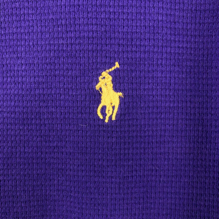 Ralph Lauren POLO RALPH LAUREN Thermal Long T-shirt Waffle Men's M size cotton purple type Vintage Second Hand