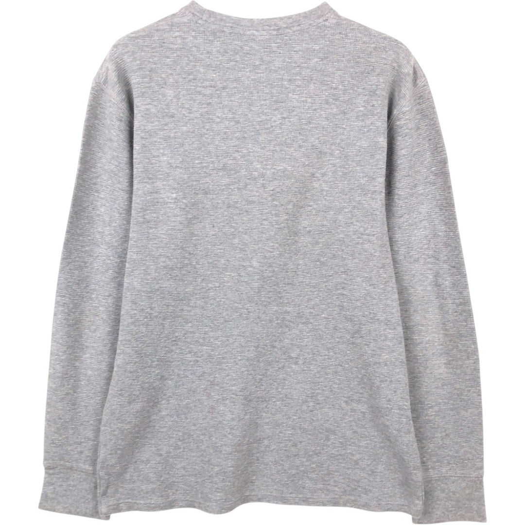 Ralph Lauren POLO RALPH LAUREN SLEEPWEAR Thermal Long T-shirt Waffle Men's M size cotton gray type Vintage Second Hand