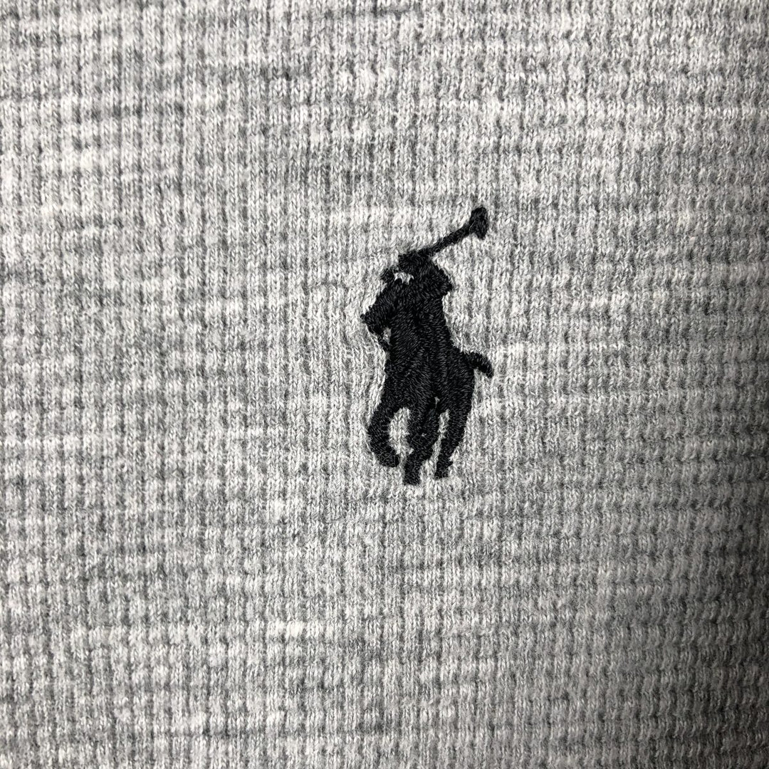 Ralph Lauren POLO RALPH LAUREN SLEEPWEAR Thermal Long T-shirt Waffle Men's M size cotton gray type Vintage Second Hand