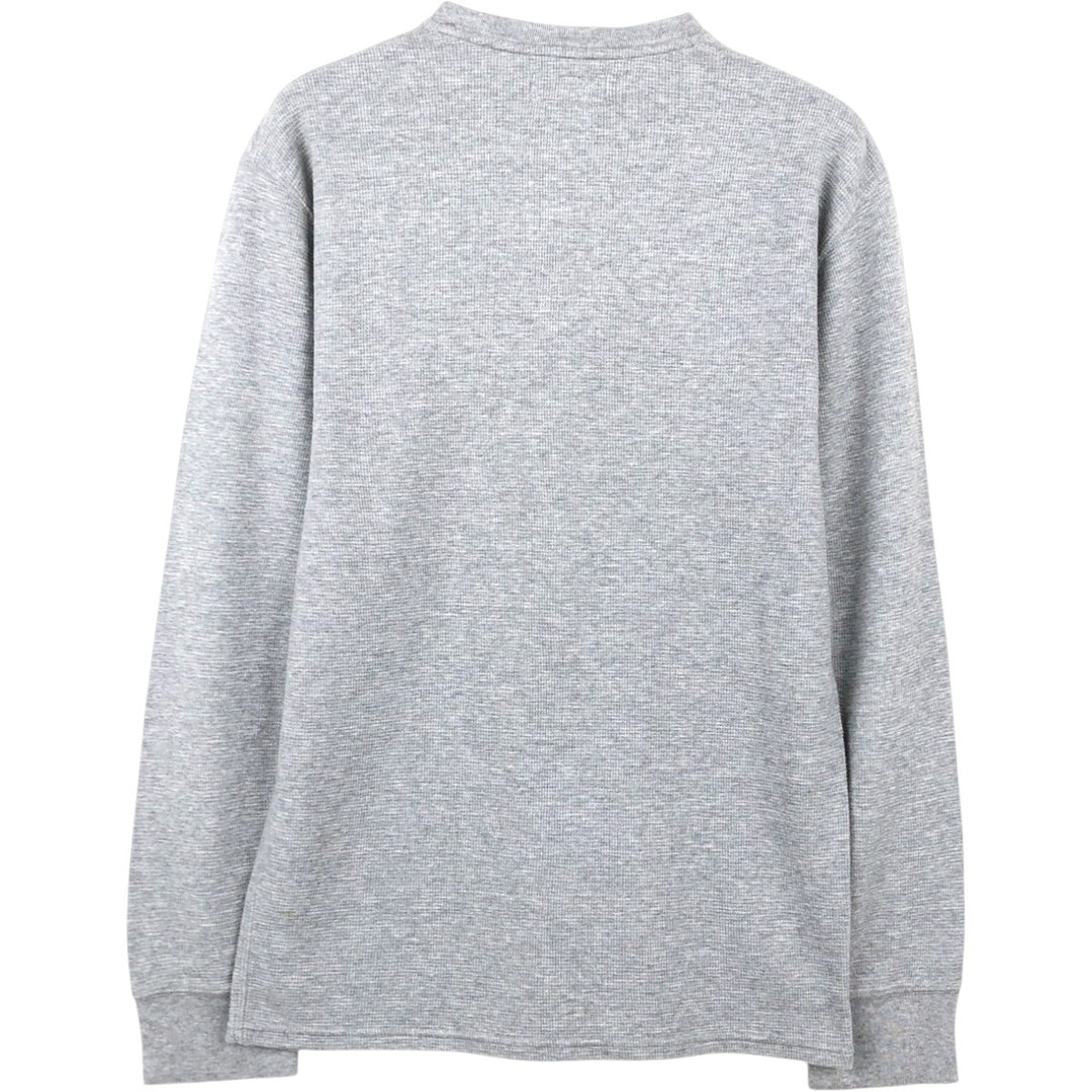 Ralph Lauren POLO RALPH LAUREN Thermal Long T-shirt Waffle Men's M size cotton gray type Vintage Second Hand