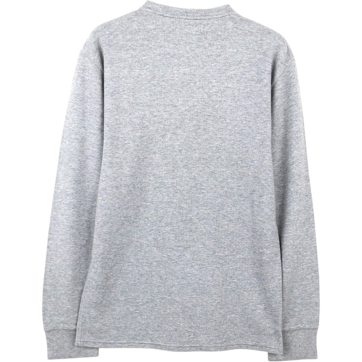 Ralph Lauren POLO RALPH LAUREN Thermal Long T-shirt Waffle Men's M size cotton gray type Vintage Second Hand