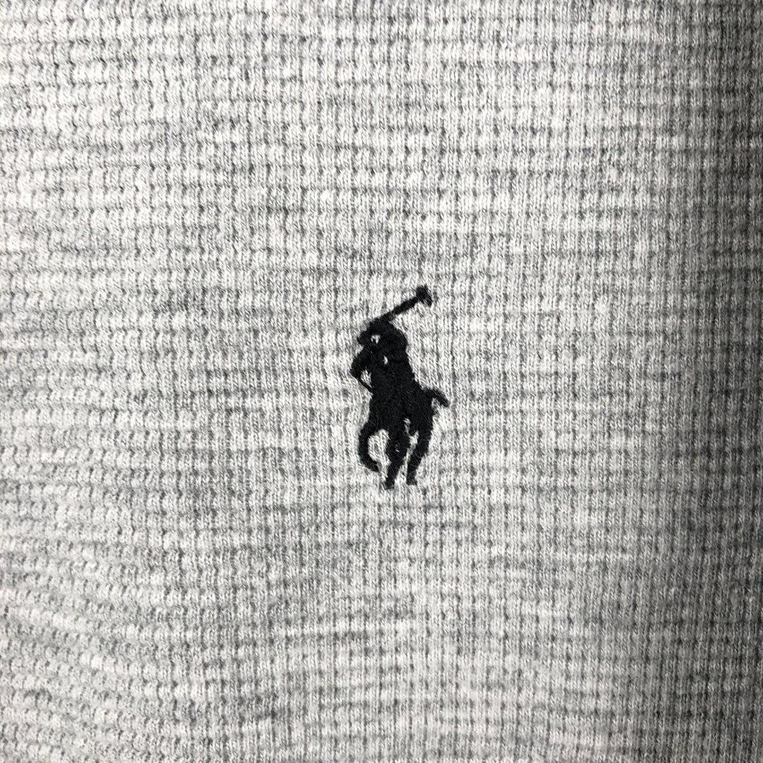 Ralph Lauren POLO RALPH LAUREN Thermal Long T-shirt Waffle Men's M size cotton gray type Vintage Second Hand