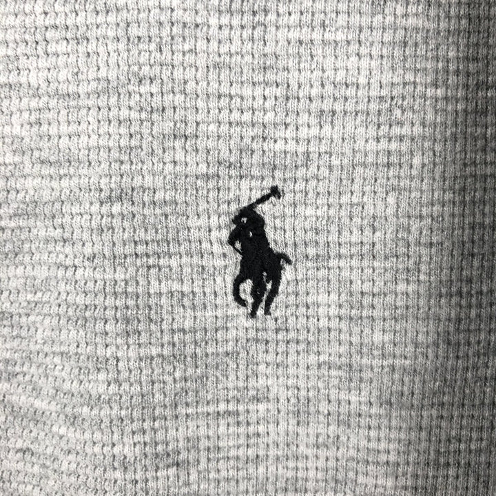 Ralph Lauren POLO RALPH LAUREN Thermal Long T-shirt Waffle Men's M size cotton gray type Vintage Second Hand