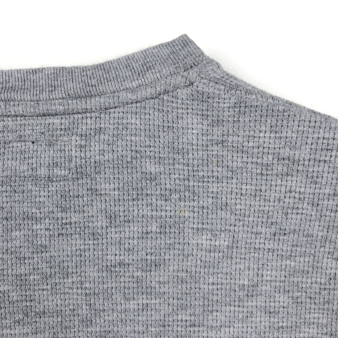 Ralph Lauren POLO RALPH LAUREN Thermal Long T-shirt Waffle Men's M size cotton gray type Vintage Second Hand
