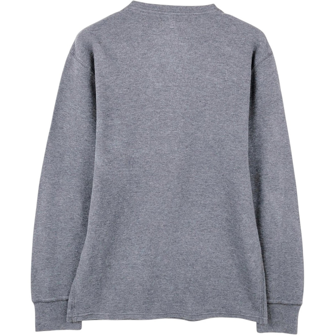 Ralph Lauren POLO RALPH LAUREN V-neck thermal long-sleeved T-shirt, waffle, men's size L cotton gray type Vintage Second Hand