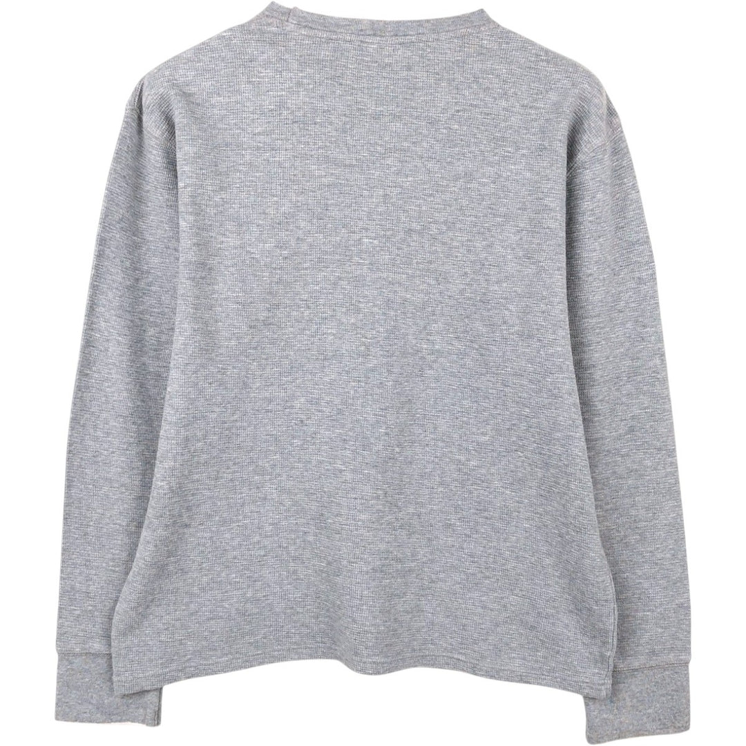 Ralph Lauren POLO RALPH LAUREN SLEEPWEAR Thermal Long T-shirt Waffle Men's M size cotton gray type Vintage Second Hand