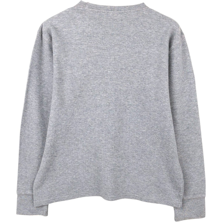 Ralph Lauren POLO RALPH LAUREN SLEEPWEAR Thermal Long T-shirt Waffle Men's M size cotton gray type Vintage Second Hand