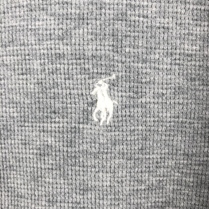 Ralph Lauren POLO RALPH LAUREN SLEEPWEAR Thermal Long T-shirt Waffle Men's M size cotton gray type Vintage Second Hand